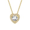 Bestyle 18K Gold Plated Heart Cut Birthstone Necklaces for Women,