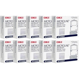 Wholesale CASE of 10 - Oki Data 52104001 Printer Ribbon-Nylon Printer Ribbon, f/Microline 380,390,+,391+,Turbo, BLK