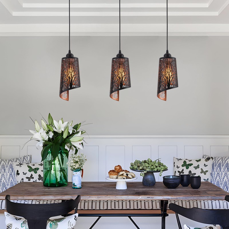 Shining gold Industrial Black Pendant Light Fixture Vintage Mini Black