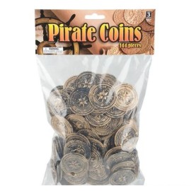 RI 1000  Plastic Pirate Gold Play Toy Coins Birthday Party Favors Pinata Money Coin