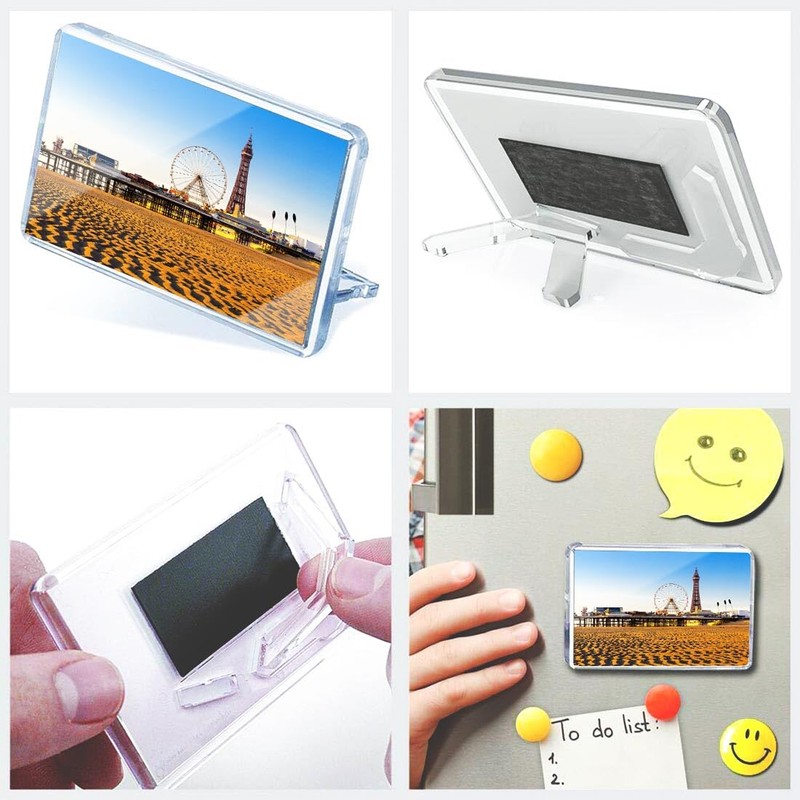 Classic Rectangle Magnet with Stand - Blackpool Tower England UK