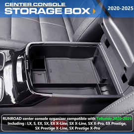 RUNROAD Center Console Organizer Tray Compatible with Kia Telluride 2020-2025 Accessories, Insert Armrest Organizer Tray Secondary Storage Box LX S EX X-Line SX X-Line X-Pro Middle Console Dividers