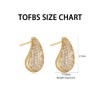 TOFBS Earrings for Women Waterdrop Drop with Diamond Earrings Chunky
