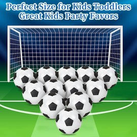 Tcvents 12 PCS Small Soccer Balls, Inflatable 4'' Mini Soccer Ball for Kids