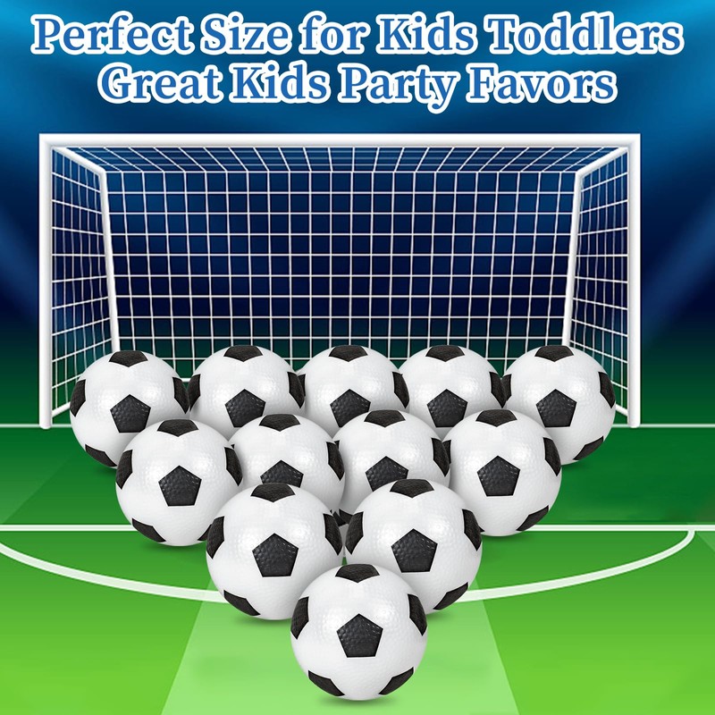 Tcvents 12 PCS Small Soccer Balls, Inflatable 4'' Mini Soccer