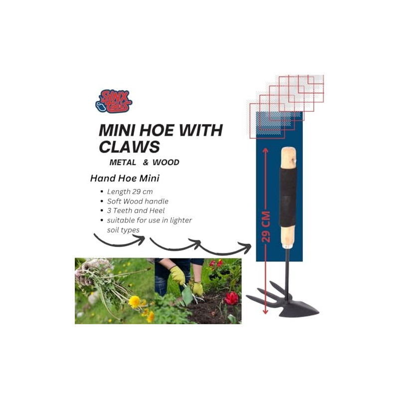 Synx Tools Mini Hoe with Claws Metal - Hoe Mini