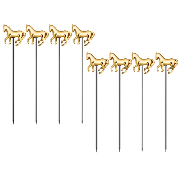 Gold Horse Reusable Martini Picks for Cocktails - Olive &