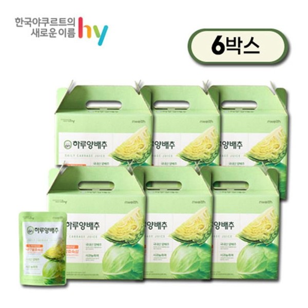 Korea Yakult HY Daily Cabbage 15 packs x 6 boxes, single option / 한국야쿠르트 HY 하루양배추 15포X6박스, 단일옵션