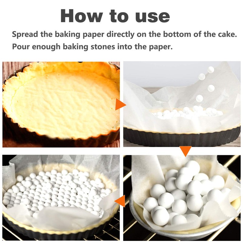 Hommtina 2.2Lb Ceramic Pie Weights Baking Beans Pie Crust Reusable