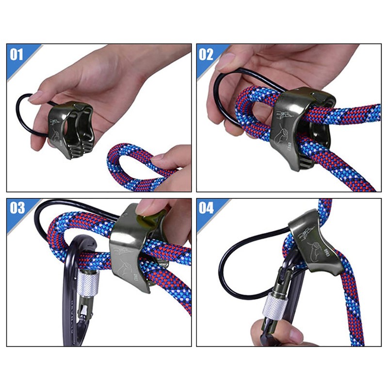 Belay Devicey Devicee Aluminum Alloy Grey Rock Climbing Equipment n