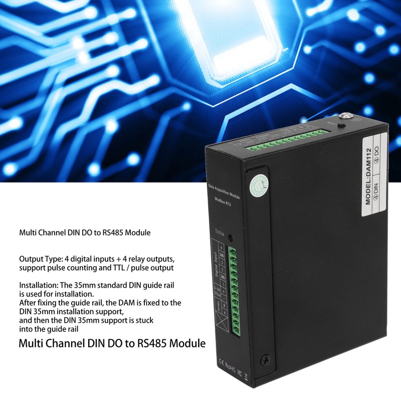 Multi Channel DIN DO to RS485 Module 4 Way AC