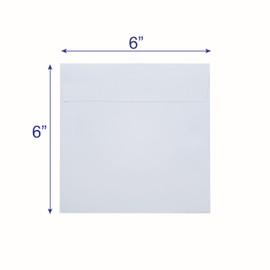 WIN PAQ 6 x 6 Square Envelope, 70lb White, Peel and Seal (100 counts /Pack) – Perfect for Invitation, Photo & Birthday Card