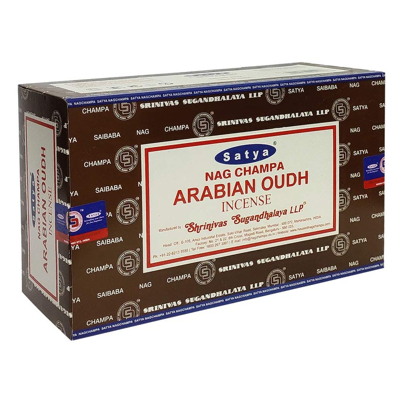 Arabian Oudh Incense Sticks and Holder Bundle - Satya Incense