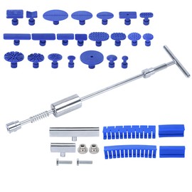 PTNHZ Universal Dent Repair Kit Paint-Free Dent Repair Puller with T-bar Dent Removal Kit 2 in 1 Dent Puller(Long & Short) 22 Glue Pullers 2 Grooves 2 Short Puller Lines 2 Long Puller Lines