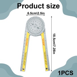 Angle Measurement Tool,360 Protractor,Angle Finder Tool,Protractor 360,m1 Caliber Miter Saw Measuring Tool for Inside Outside Corner Skirting (Yellow)