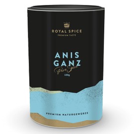 Royal Spice Anis Ganz 100g - Anis Samen Ganz für den Einsatz zum Kochen & Backen und Herstellung von Tee & Likör - 100g, 300g & 1kg - Anissamen Ganz in Spitzenqualität aus dem Hauptanbaugebiet