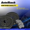 AutoShack Rear Drilled & Slotted Brake Rotors Ceramic Brake Pads