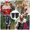 GORGECRAFT 2 Pieces Leather Bracers Gauntlet Bracelet Medieval Bracers Leather