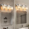 FDPBY Modern Bathroom Vanity Light 3-Lights Chrome Crystal Bathroom Wall