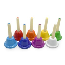 Ennbom Hand Bell Music Bell Kids New Year Gift Percussion Instrument Set of 8 Colorful Percussion Instruments
