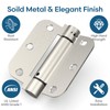 Treasem 3 Pack Self Closing Door Hinges, 3.5 Inch Spring