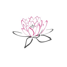 Pink Lotus Water Lily Floral Journal Lined