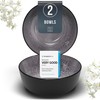 Stoneware Bowl Set of 2, Stylish Bowls Set modern dark