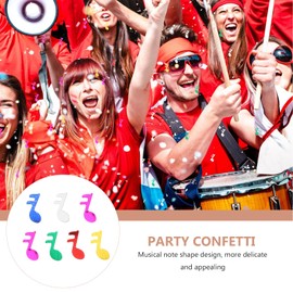 Toyvian Mini Sheet Music Confetti Note Confetti Treble Clef Decoration for Wedding Decoration Gift (Colourful, 1 Pack 15 g)