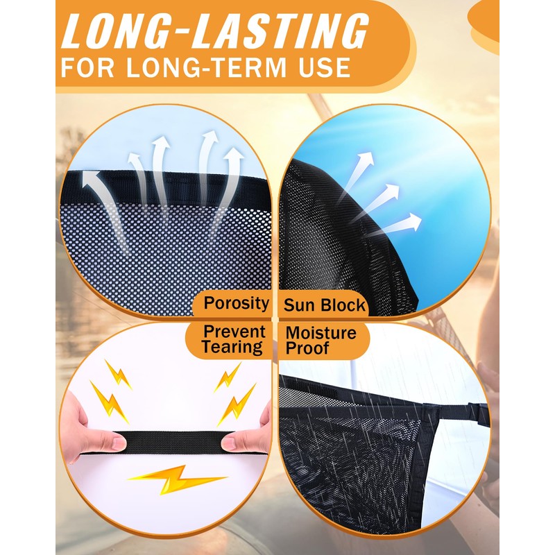 PLOZANO Boat Storage Bag with 3 Divisions, Adjustable Organizer, Mesh