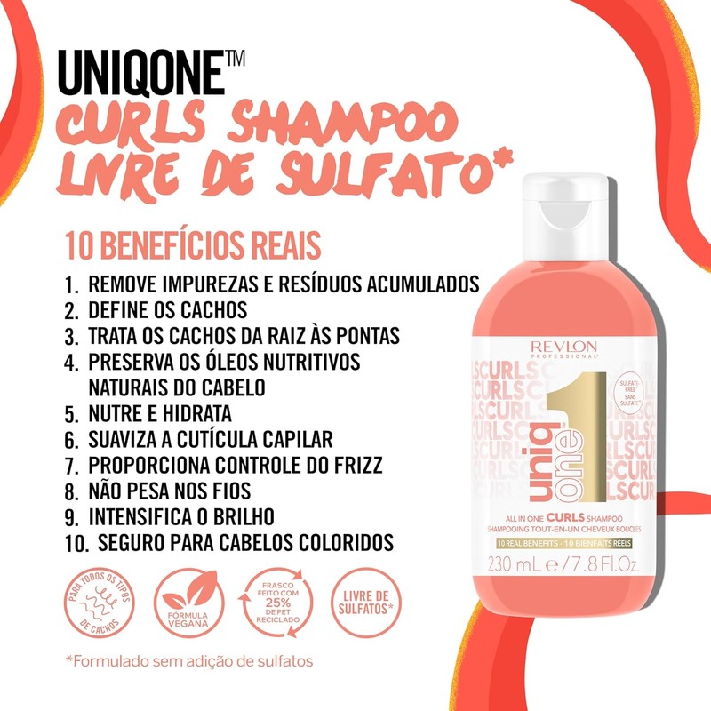 UniqOne Revlon Professional Shampoo Curls para cabello rizado 230ml