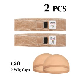 Heerf Adjustable Velvet Wig Grip Comfort Band, Wig Liner Headband, Headband Holder for Wigs for Men Women 2 Pack
