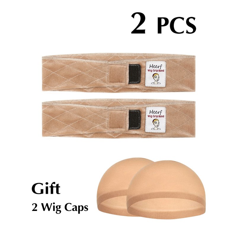 Heerf Adjustable Velvet Wig Grip Comfort Band, Wig Liner Headband,
