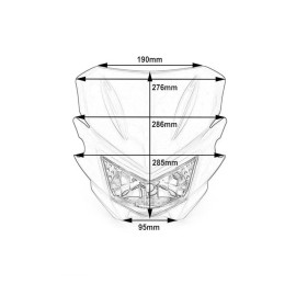 100% Dirt Bike LED Headlight, Motorcycle Head Light Universal for Most Dirt Bikes