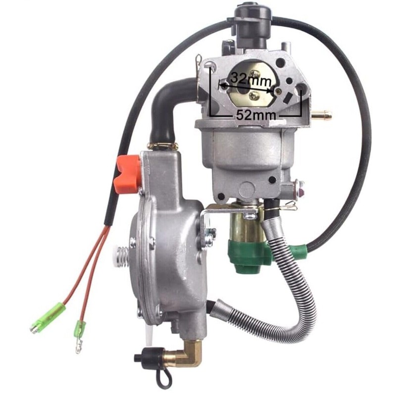 Dual Fuel Carburetor LPG Fit GX340 GX390 Auto Choke Propane