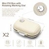 AMONENZ Pack of 2 Small Pill Box Cream White 7