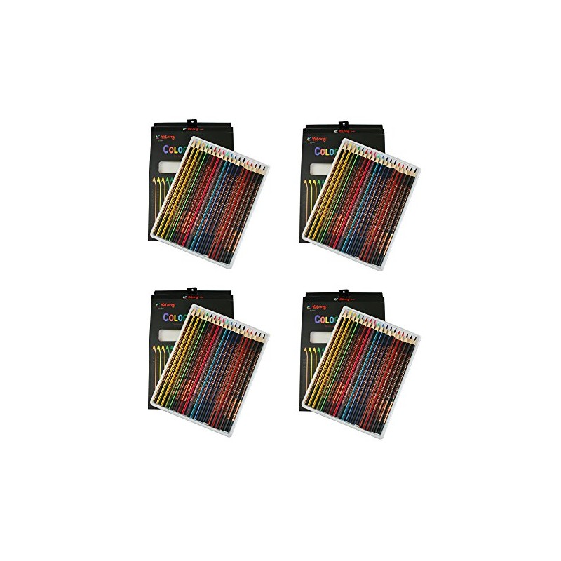 Emartbuy Colouring Pencils Ergonomic Triangular Barrel Pack of 72 -
