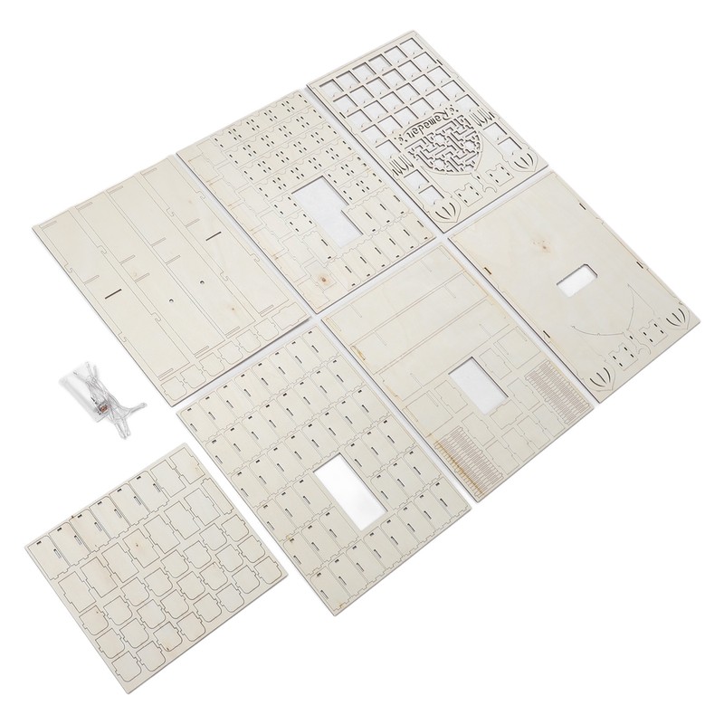 Wooden Ramadan Calendar 30 Storage Drawers LED Light Decorative DIY