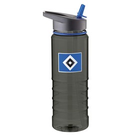 Hamburger SV HSV 29772 Bottle/Drinking Bottle, Plastic, Transparent Black