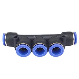 Pneumatic Distributor 3-Way Push In Connector (6 mm Hose Connection) Pack of 5