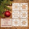 Christmas Snowflake Stencils for Painting on Wood-6 Pack Large Reusable