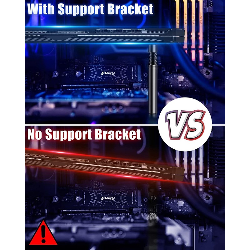 Jingelmall GPU Support, Universal Video Card Holder, GPU Bracket, Support