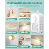 HAPYTHDA Wireless Light Switch and Receiver Kit, 2 Remote Control
