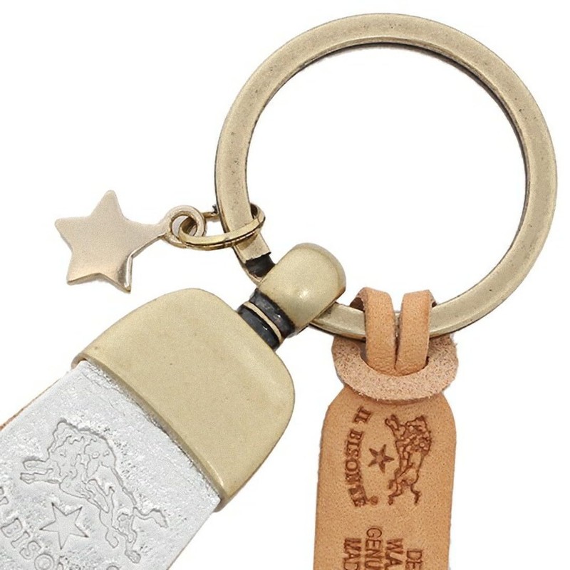 IL BISONTE SKH040 PG0001 SI101B Keyring Key Ring Silver Men's