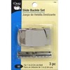 Dritz 724 Metal Slide Buckle Set, Nickel, Silver