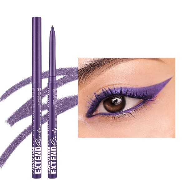 Mefyhtune Purple Waterproof Eyeliner Pencil Retractable Cream Purple Gel Eyeliner