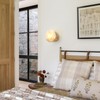 VANZARLA Gold Modern Wall Sconces for Bathroom, 1-Light Alabaster Sconce