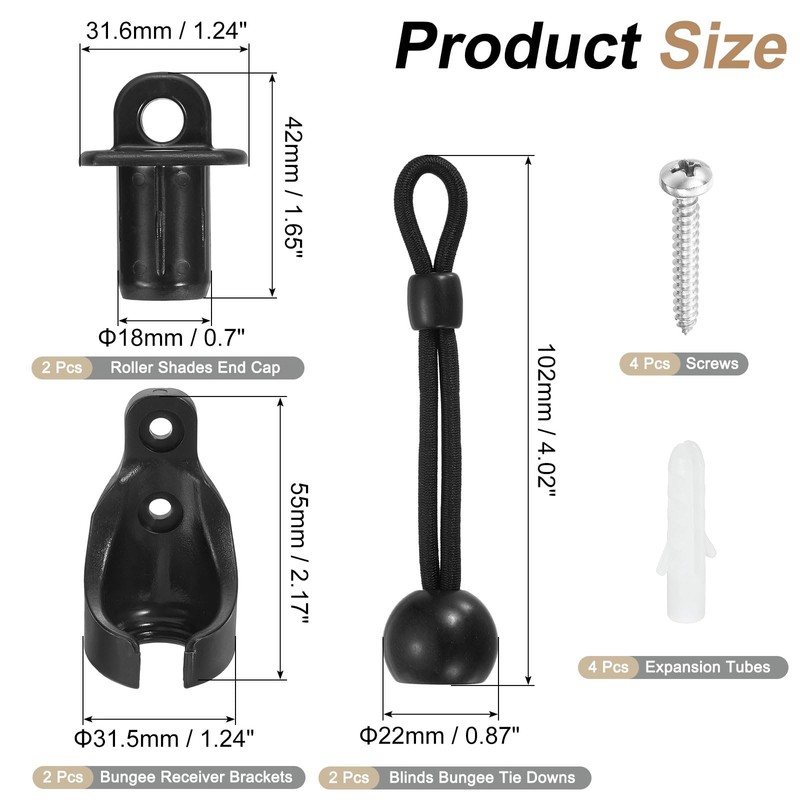 sourcing map 2Set Bungee Kit, Universal Sun Shade Replacement Parts,