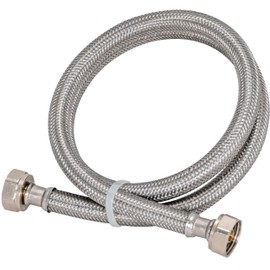 Eastman 36 Inch Steel-Flex Faucet Connector, Braided Stainless Steel Supply Line with 1/2 In. FIP Ends, 48020