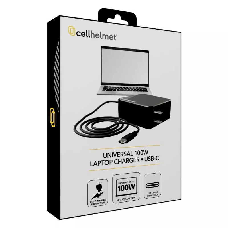 Universal Cellhelmet 100W USB-C Universal Laptop Charger – 9ft Cord