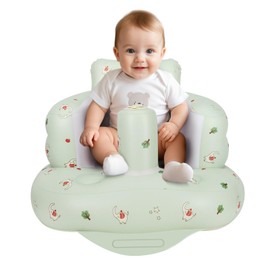 AirSwim Baby Inflatable Seat for Babies 3 Months and Up, Baby Support Seat Summer Toddler Chair for Sitting Up, Baby Floor Seater with Built in Air Pump, Elephant